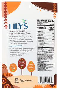 Lily's Sweets, Milk Chocolate Style Covered Caramels, 3.5 Ounce