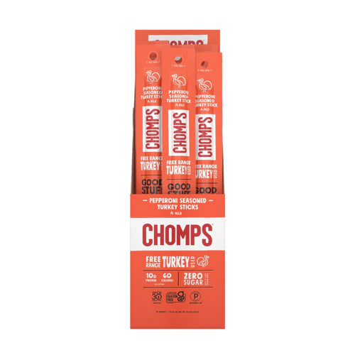 Chomps Pepperoni Seasoned Turkey Box of 24