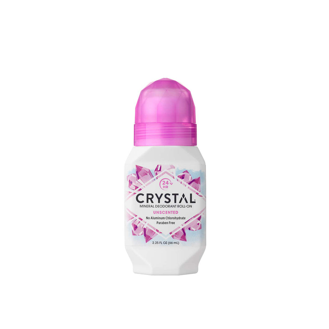 Crystal Natural Deodorant Roll On - Unscented 2.25 oz.