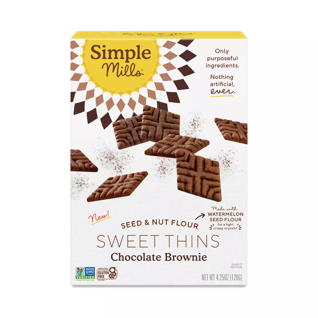 Simple Mills Chocolate Brownie Seed & Nut Flour Sweet Thins