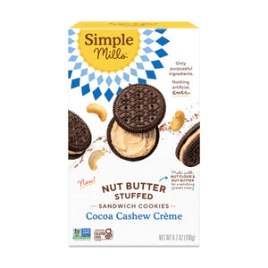 Simple Mills Cocoa Cashew Creme Nut Butter Sandwich Cookies